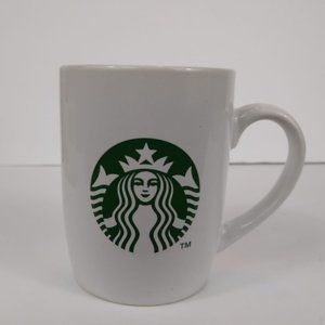 Starbucks Siren Logo Coffee Mug 2012 Green & White Minimalist Design Coffee Tea